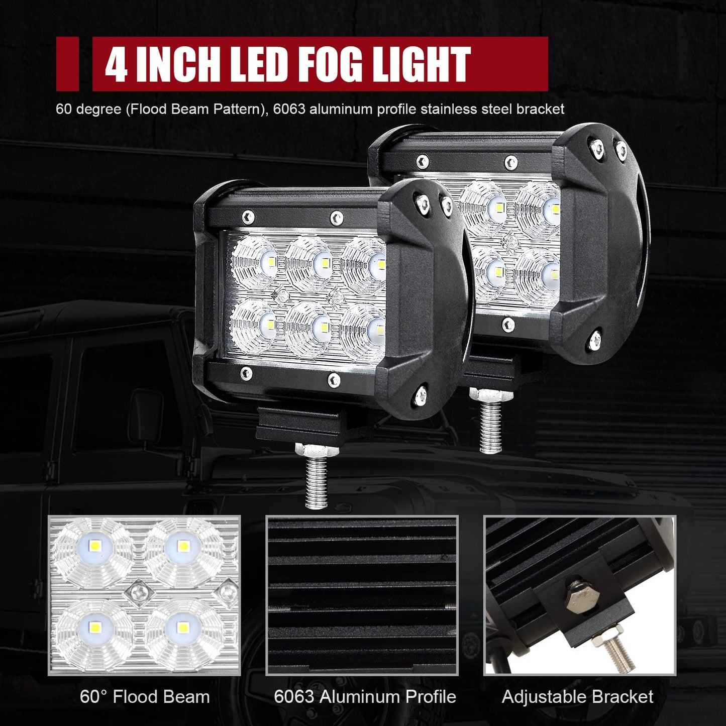 LED work light bar SKYWORLD 50cm 288W Lightbar LED spotlight combo auxiliary light 12V 24V + 2 x 10cm 18W off-road floodlight reverse lights with wiring harness for 4x4 trucks, cars, tractors, SUVs.