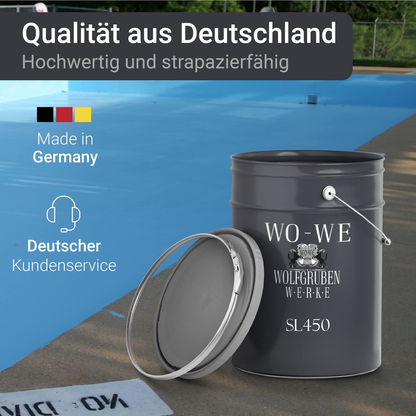 2K pool paint pool coating swimming pool paint - ultramarine blue like RAL 5002-2.5kg