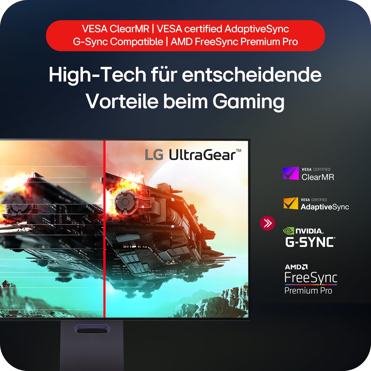 LG Electronics 32GS95UX-B.AEU UltraGear™ 4K UHD Gaming OLED Monitor 32" (80cm), 3840 x 2160, 0.03ms GtG, 480 Hz, HDR10, HDR™400 TRUE BLACK, NVIDIA G-Sync™ Compatible, AMD FreeSync™ Premium Pro - Gray