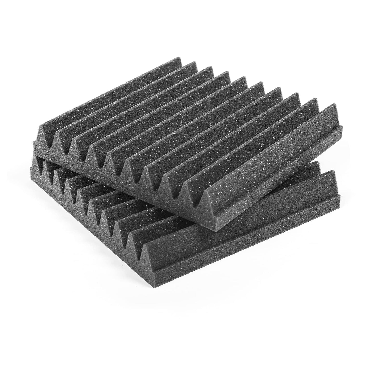 ACOUSPANEL Acoustic Foam Acoustic Panels Flame Retardant, Soundproofing Wall Sound Absorbers Anthracite Gray Uncompressed In Vacuum (30x30x5cm / 16 Pieces)