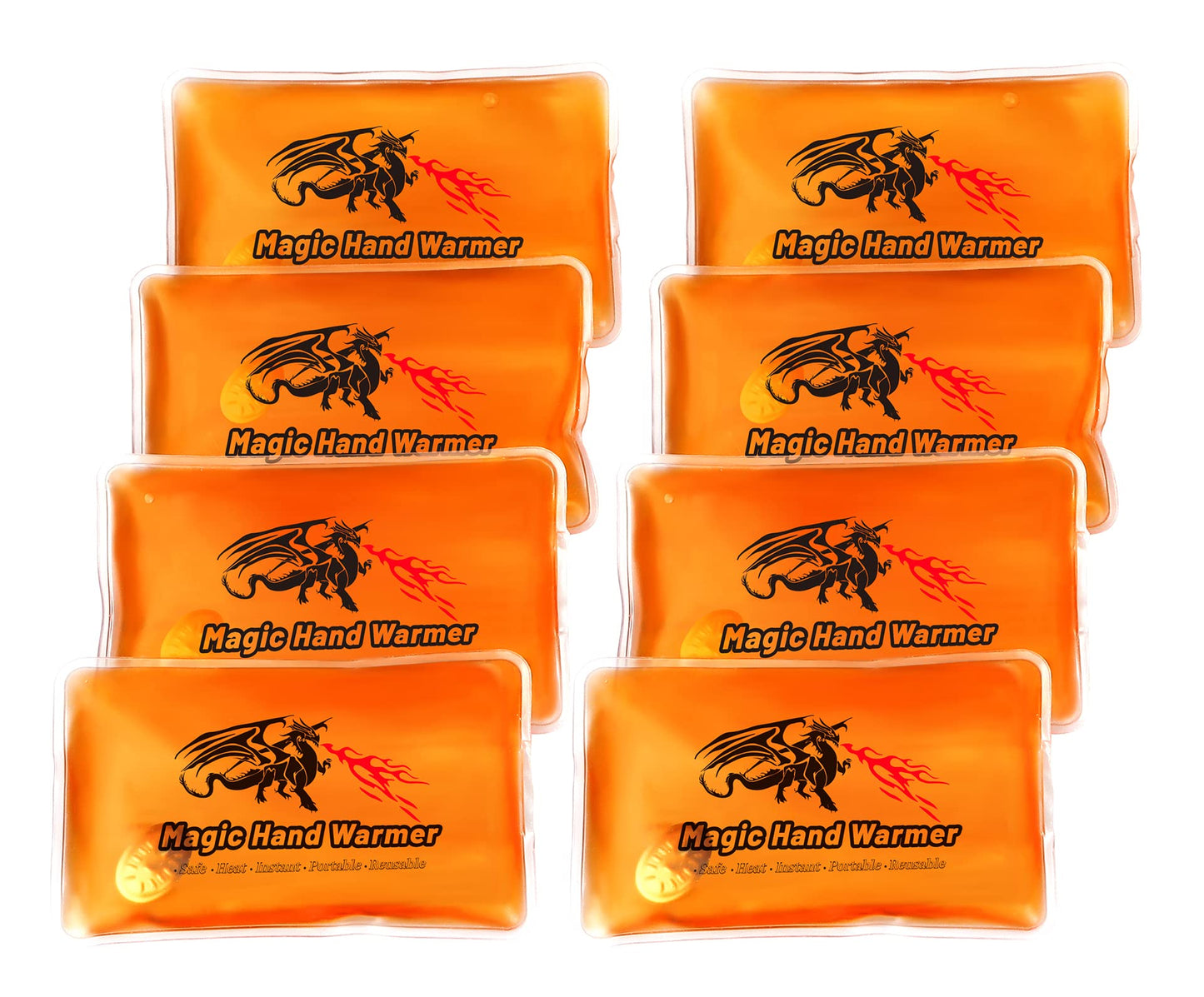 QiLiTd 8 Pack Magic Hand Warmers, Snap-Heat Packs, Reusable Pocket Hand Warmers for outdoor, indoor, work, studying, camping, warm gifts for adults or kids.