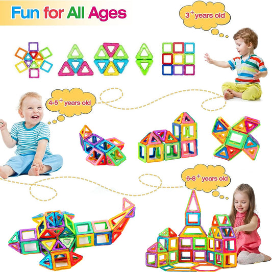 morkka Magnetic Building Blocks, Magnetic Toys Magnets Kids Magnetic Building Blocks Magnetic Toys Magnetic Games for Kids Gift from 3 4 5 6 7 8 Years Boy Girl Building Blocks Children's Toys (76 pcs)