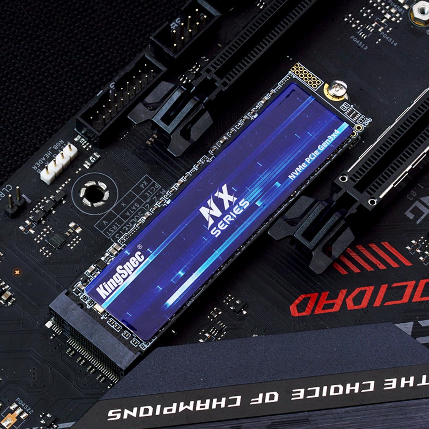 KingSpec NX-2280 512GB SSD NVMe M.2 PCIe 3.0 Gen 3x4 Gaming Solid State Drive, Up to 3500MB/s Read, 3D NAND Flash Internal SSD for Desktop/Laptop