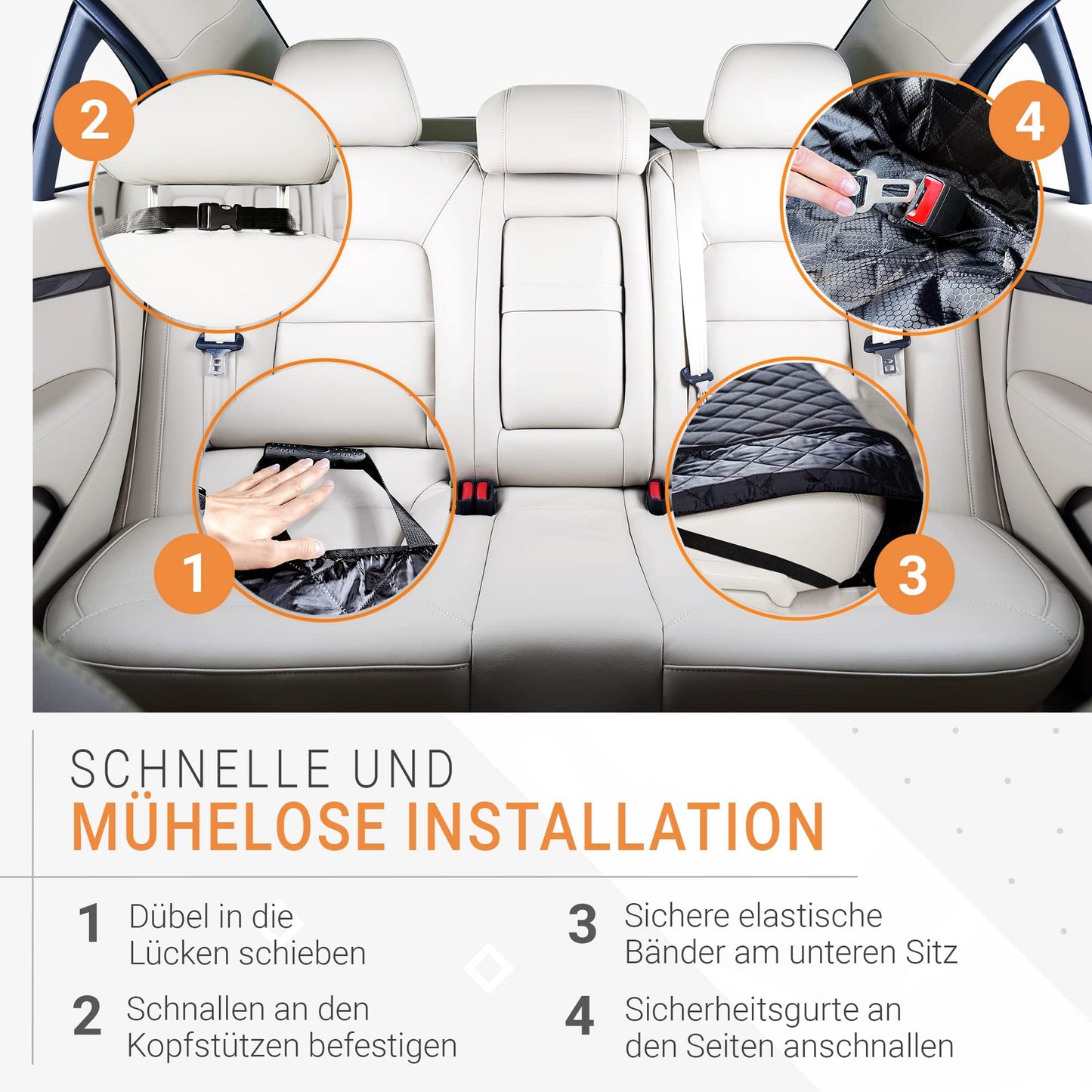 PetKing Premium dog blanket for car back seat, car seat cover, back seat protector, bench cover, car protection blanket.