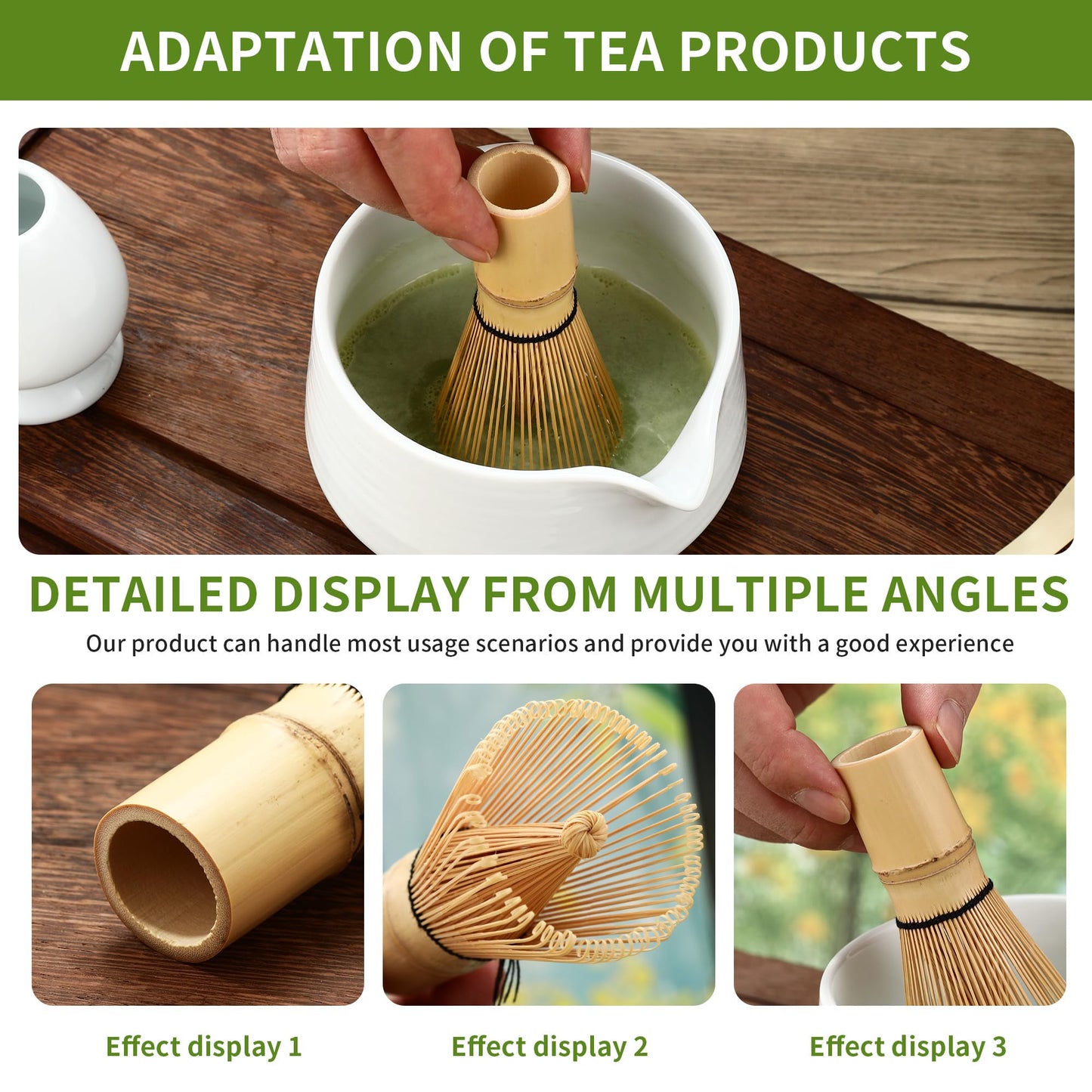 5 Piece Matcha Set Matcha Whisk Set Matcha Whisk Set for Home, Office, Tea Room, Matcha Lovers, White (White)