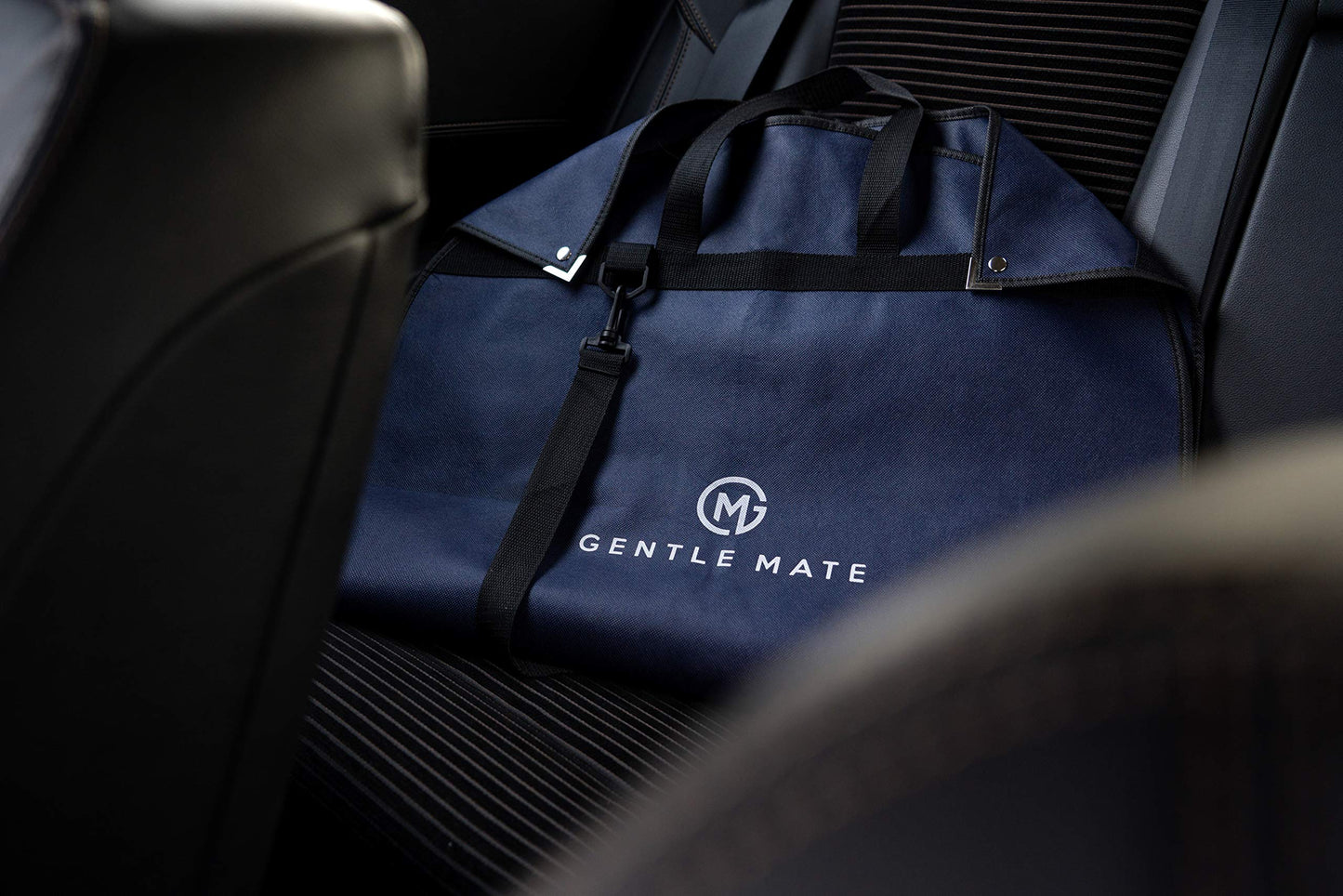 Gentle Mate® 2X Premium Garment Bag Blue with Shoulder Strap including Scented Sachet - high-quality Suit Bag Clothing Bag Business for Travel and Storage of Suits, Shirts, Men's Suit Bag.