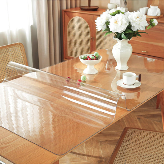 Table cover transparent 1.5mm 120 x 200cm Transparent tablecloth Table protection, PVC clear film Table protective film, Waterproof protective tablecloth, Table protective film