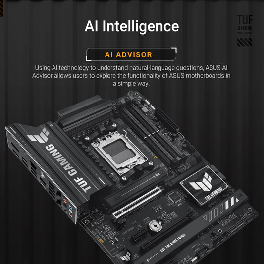 ASUS TUF Gaming B850-PLUS WiFi motherboard Socket AMD AM5 (AMD B850, ATX, PCIe 5.0, WiFi 7, 2X PCIe 4.0 M.2, Aura Sync)