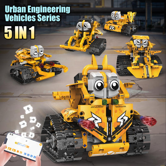 Vankarr Technology Robot Kids for Boys, 5 in 1 Technology Remote Control Building Toy Programmable, Robot Toy Gift for Kids 12+ Years Boys Girls, 269+Pcs