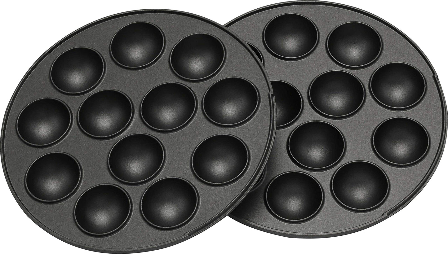 Melissa 16250072 3in1 Donut, Muffin, and Popcake Maker with 3 interchangeable baking plates, Red Metallic