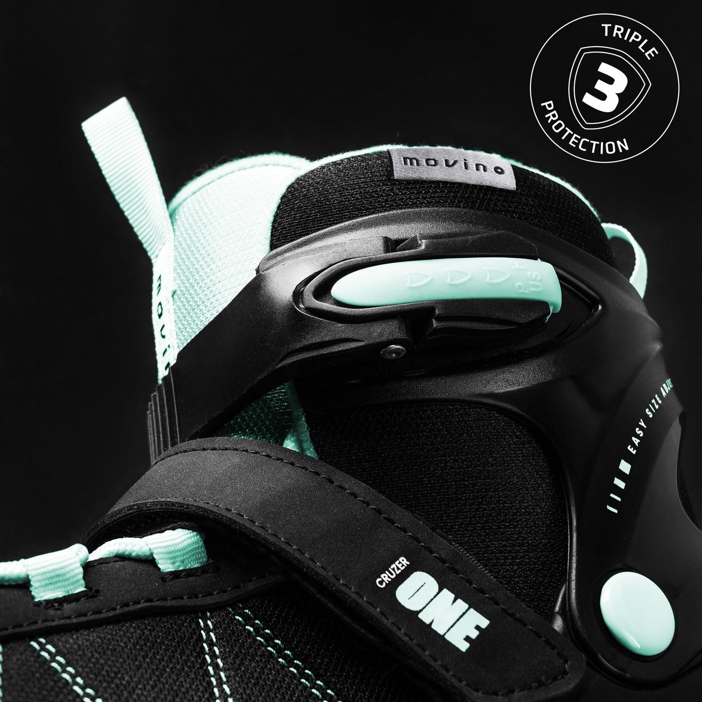 Movino Inline Skates | Cruzer One | Adjustable Roller Skates | Inline Skates for Women Girls Boys | Skates for Kids & Adults | Inline Skates with large wheels 72 mm | Kids' Inline Skates L (38-41)