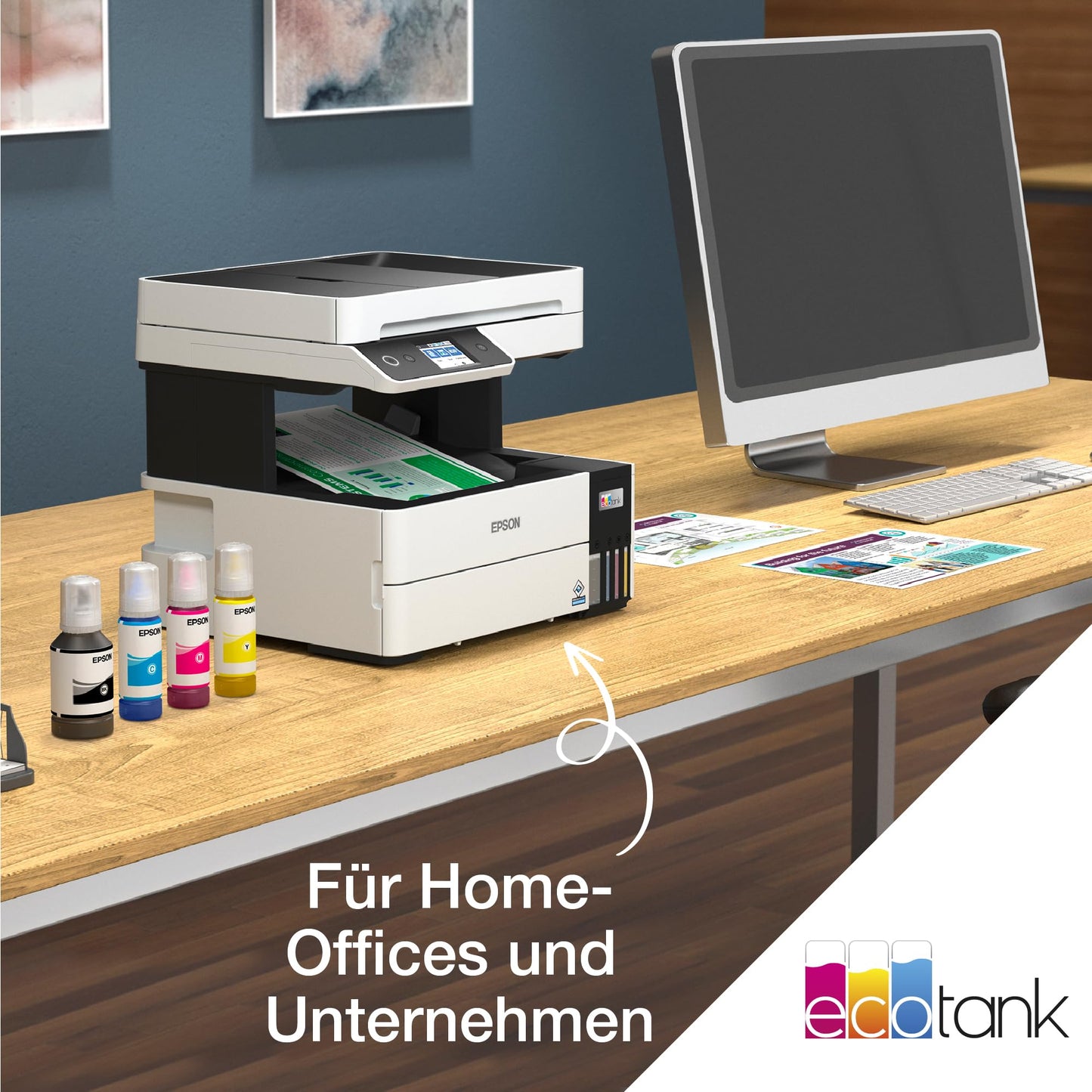 Epson EcoTank ET-5150 A4 multifunctional WLAN ink tank printer.
