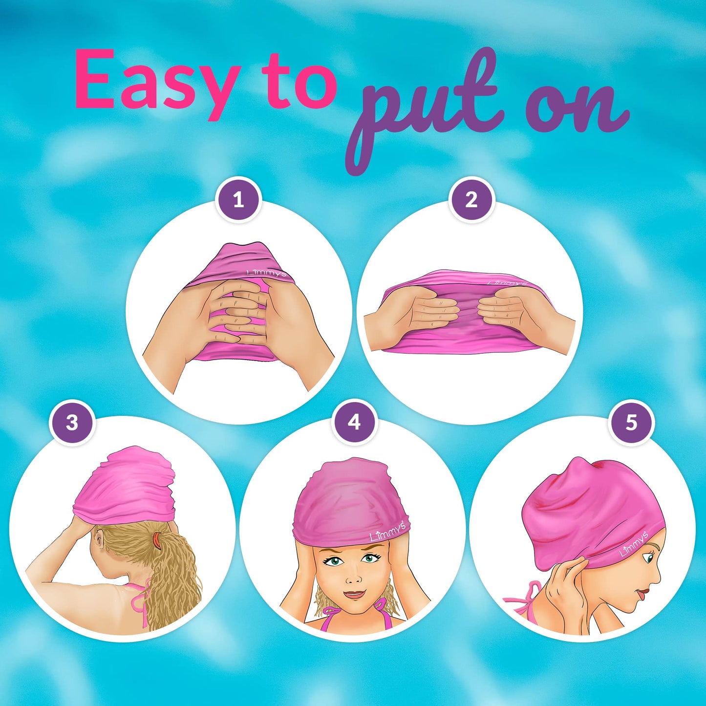 Limmys Premium Swim Cap for Men & Women - Soft Silicone Bathing Cap for Adults - Comfortable, Streamlined Fit, Chlorine-Resistant, Hypoallergenic, Swim Cap for Training & Leisure.