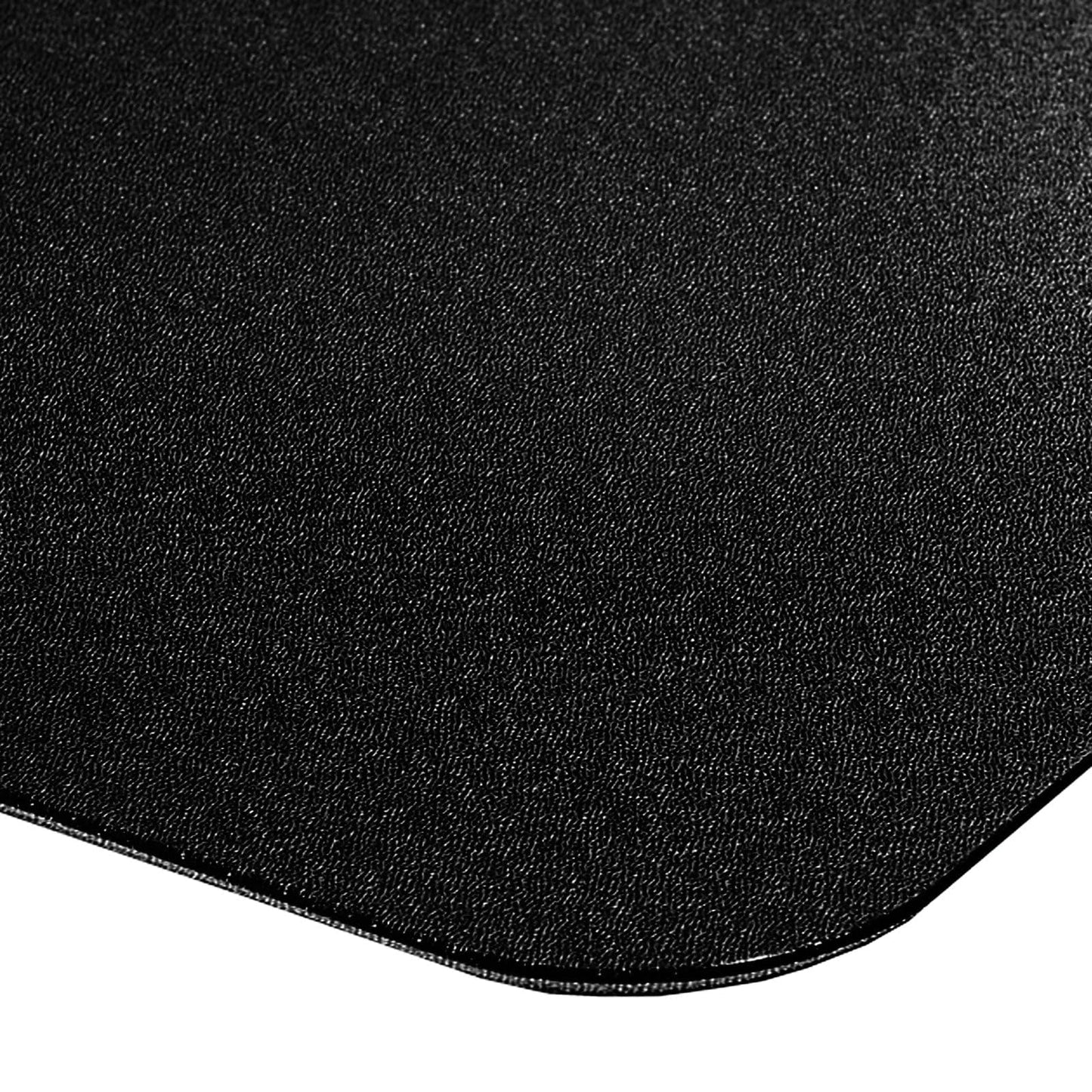 Floor protection mat for office chair, desk chair underlay transparent, desk pad protection mat, floor mats for office chairs, 114 x 200 cm for hard floors (Black)