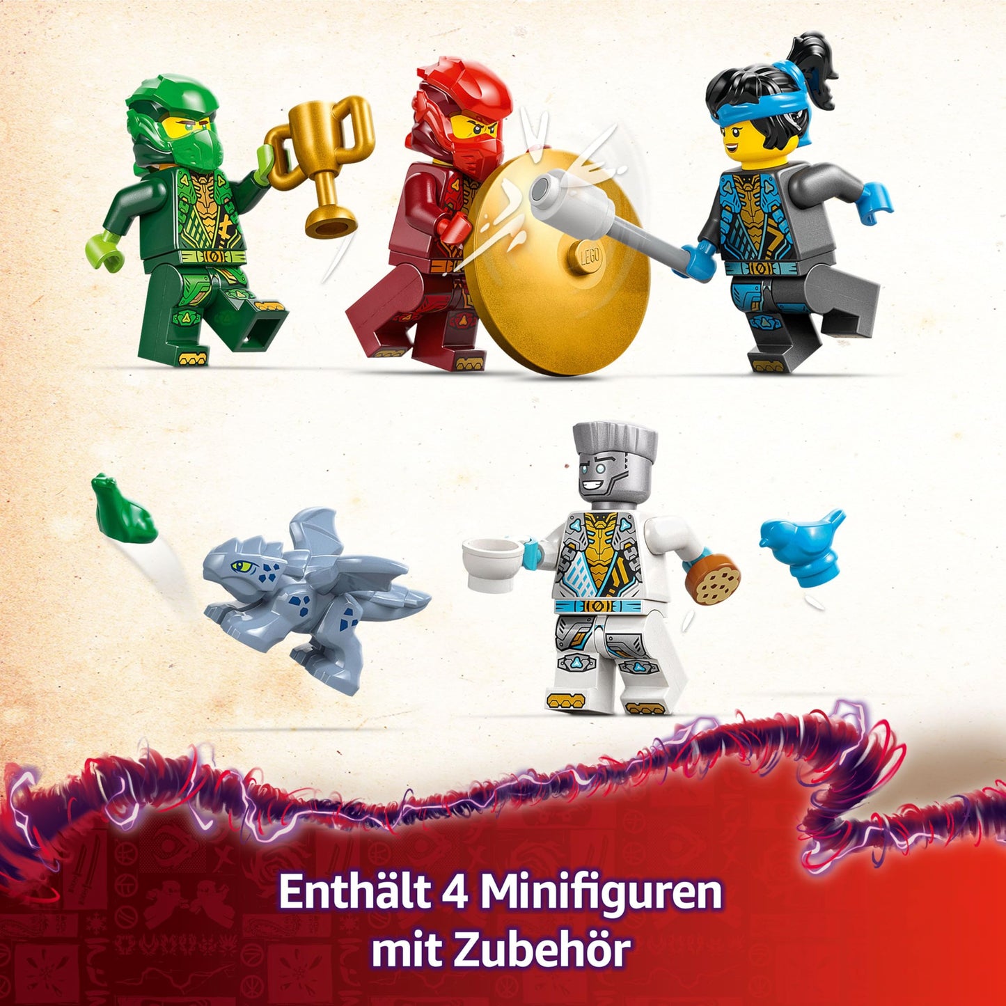 LEGO NINJAGO Spinjitzu Temple of the Ninja - Playset with 4 minifigures and 1 dragon figure - Building set - Christmas or birthday gift for boys and girls aged 4 and up 71831