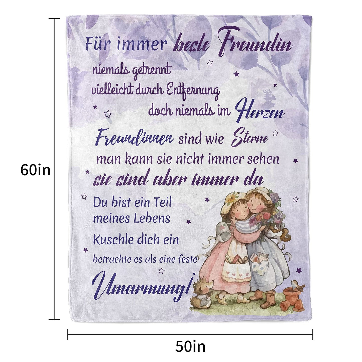 KAAYEE Gifts for Best Friend, Cozy Blanket, Fluffy Blanket Gifts for Girlfriend, Christmas Birthday Gift for Girlfriends, Women's Blanket 130x150cm (Girlfriend)