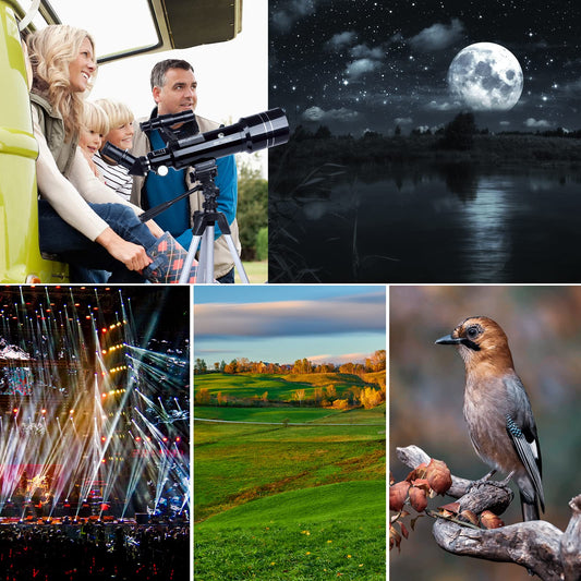 BNISE Telescope Astronomy Professional, 70/400MM Telescope for Kids Beginners with Adjustable Tripod Smartphone Adapter and Moon Filter