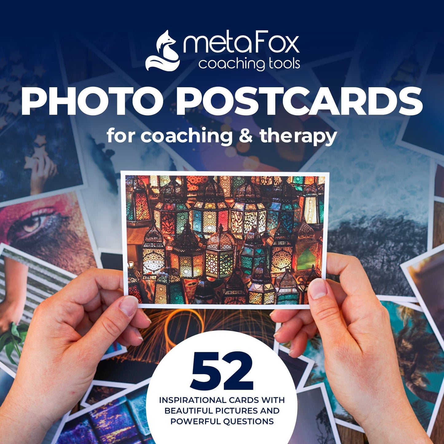 metaFox 'Positive Psychology' - For Coaching and Therapy - Inspirational and Mindfulness Cards, Positive Affirmations for Coaching, Motivational Postcards