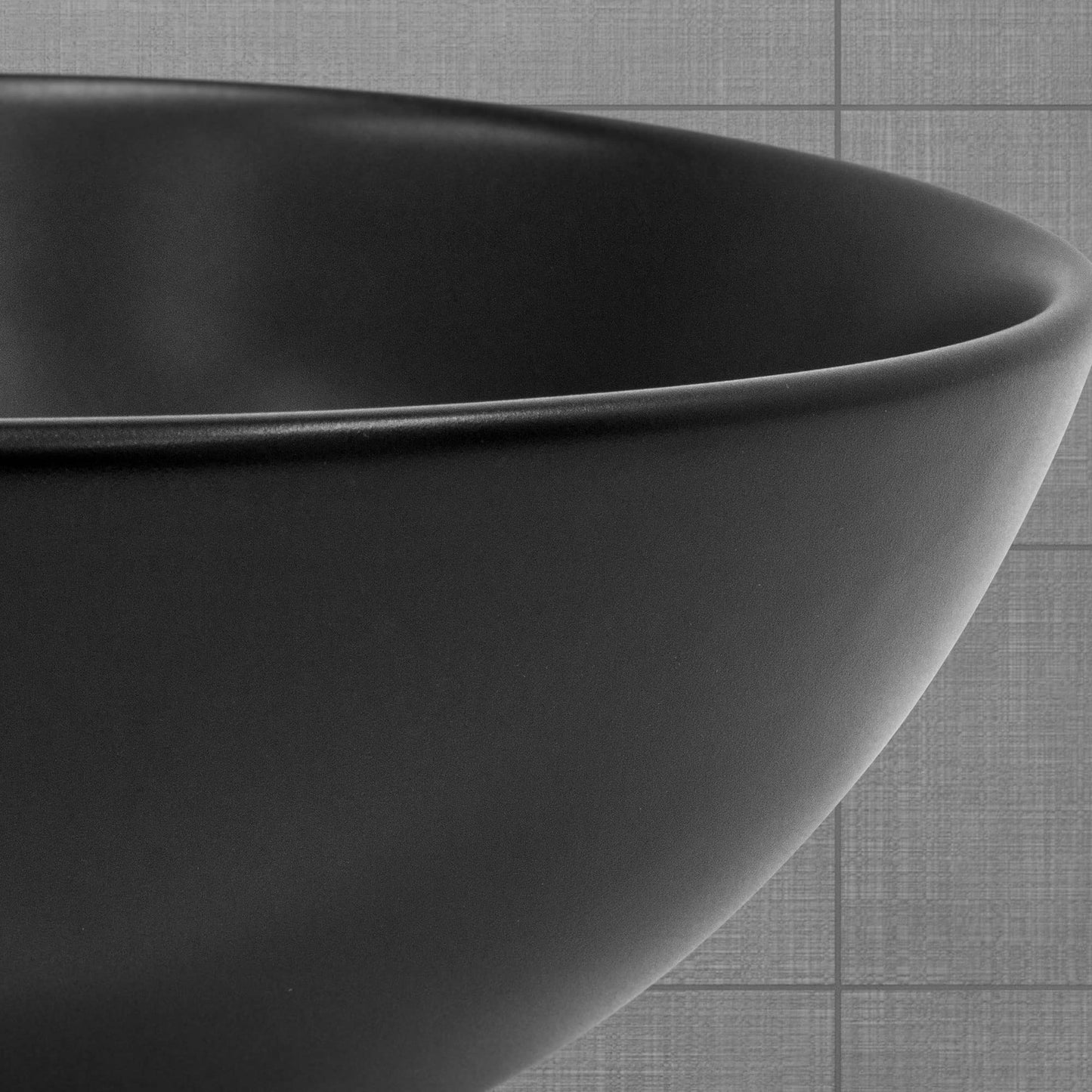 ML-Design ceramic washbasin in matte black Ø 280 x 150 mm, Round countertop basin, Modern washstand, Washbowl with drain hole, Hand washbasin for bathroom/guest toilet.