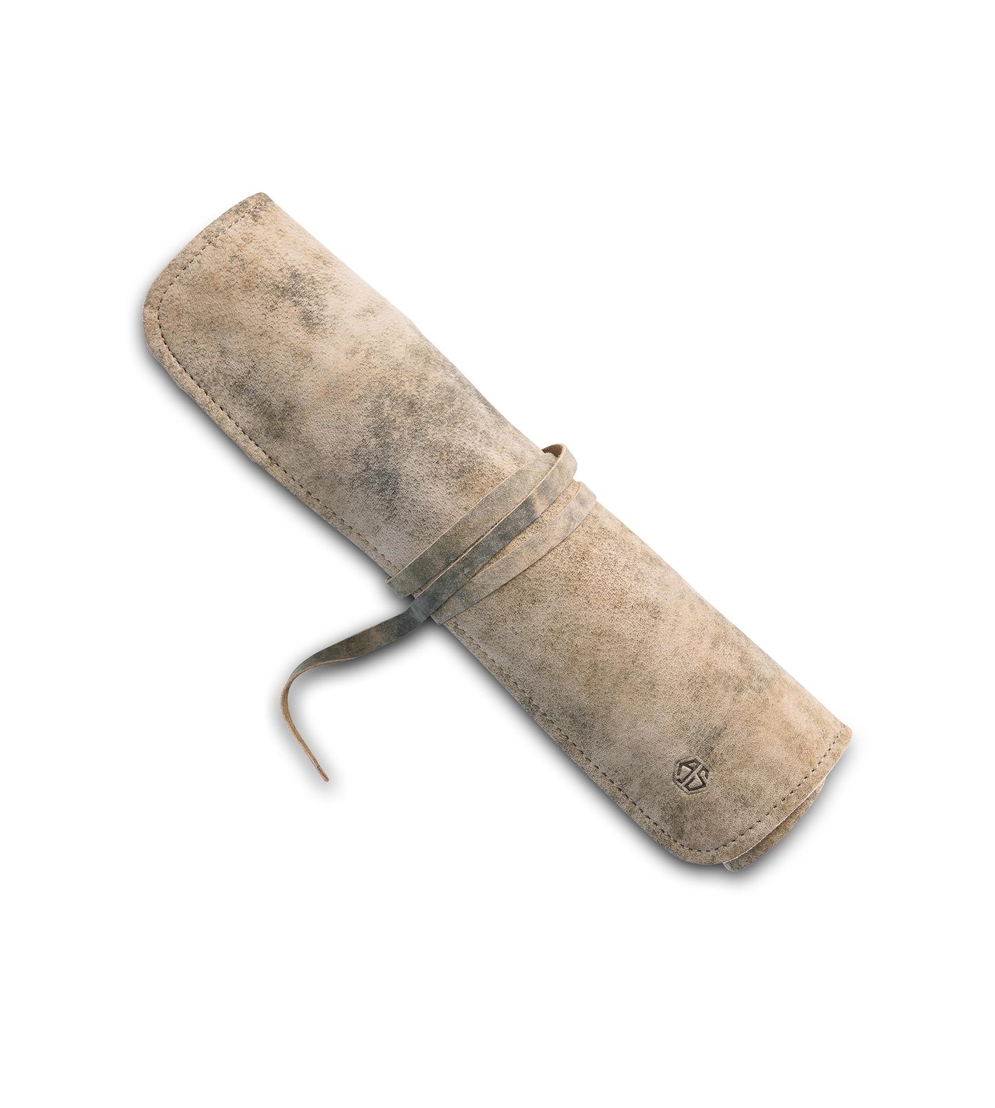 Angus Stoke knife bag Chef knives - Premium Leather Chef knife roll large - Knife bag for chefs - Chef bag Noah (Beige-Antique)