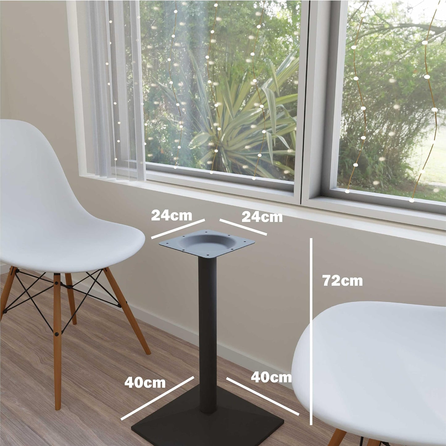 ONPIRA® table base black Height 72cm powder-coated including floor leveling screws