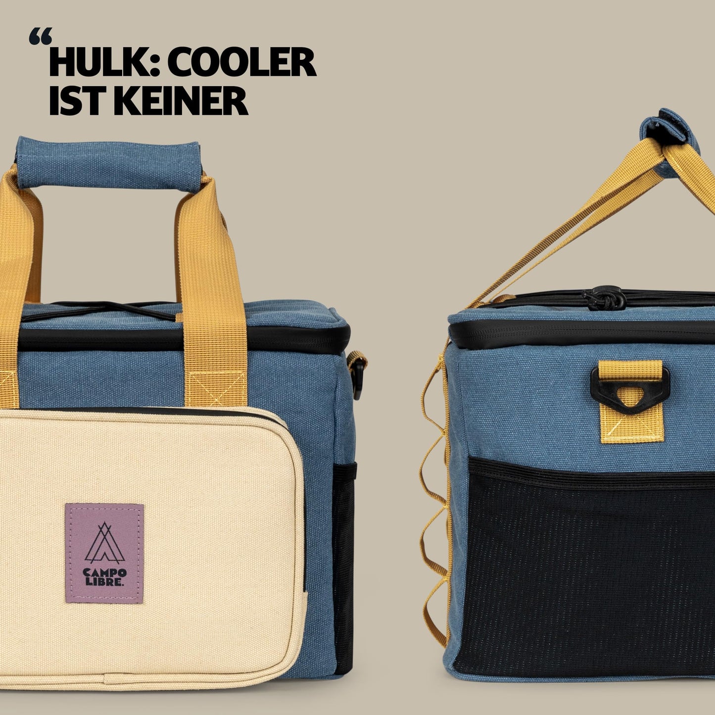 Campo Libre. Hulk I Premium Camping Cooler 30l (28+2) I Small cooler with waterproof zippers I Our coolers are foldable I High-quality thermal bag in popular size.