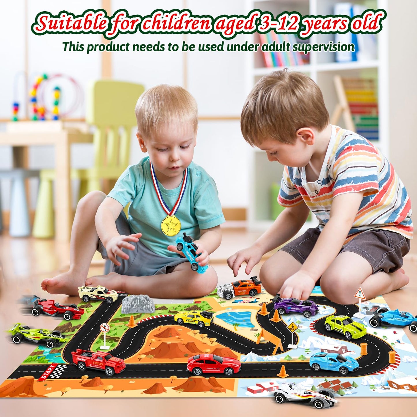 Advent calendar 2024, Kids Pull Back Cars Toy, Sports Car Rally Car Race Toy, 24 day Christmas calendar gift for 3-12 year old boys girls