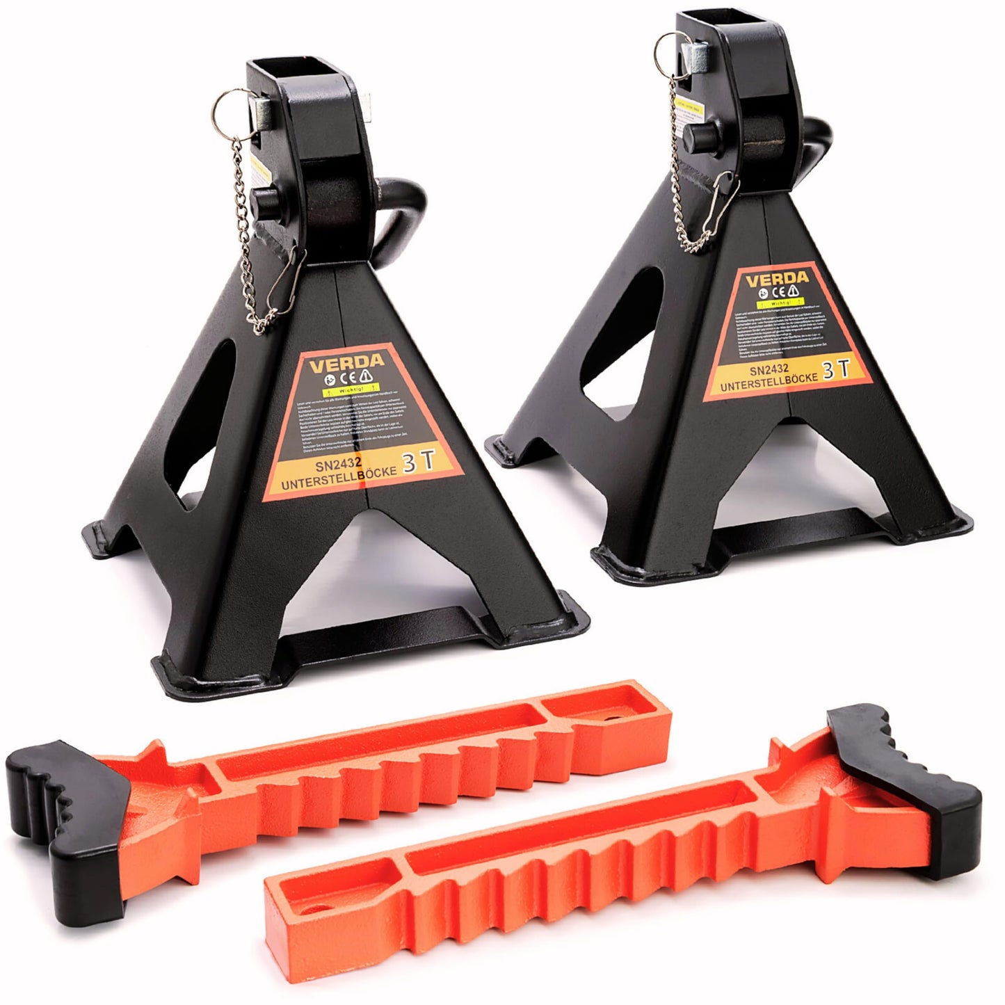 3T Floor Jack Hydraulic Trolley Jack + 2X Rubber Jack Stands Support Stand Model Selection (SN2432)