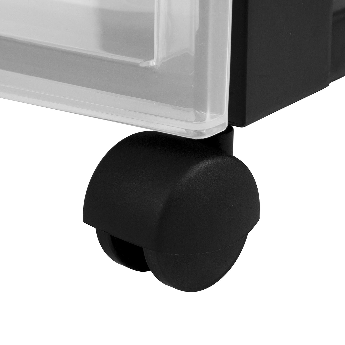 Iris Ohyama plastic drawer box with wheels, 12 flat drawers, black, pull handles, for bedroom, bathroom, school & office, BPA-free, drawer cabinet, rolling container, A4 Drawer, DC-012