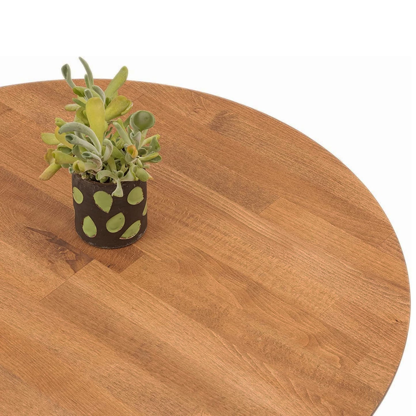 Gozos Oviedo Round Coffee Table, Stylish solid beech wood side table with easy assembly - Solid living room table - Vintage sofa table Ø 40 cm.