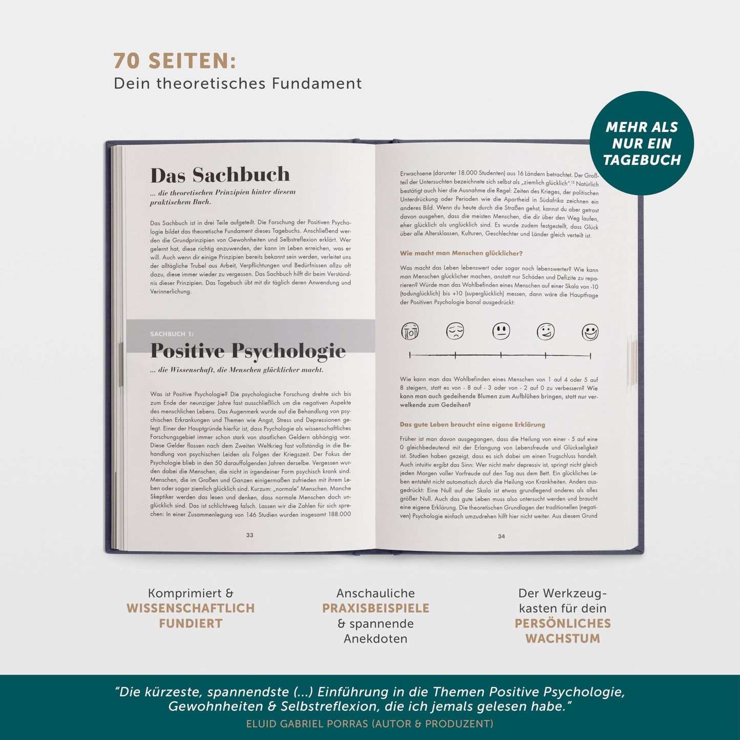 6-Minute Diary for Adults 2025 (The Original) - Mindfulness Journal, Scientifically Based Journal Book - Gratitude Diary for Increased Resilience & Self-Love