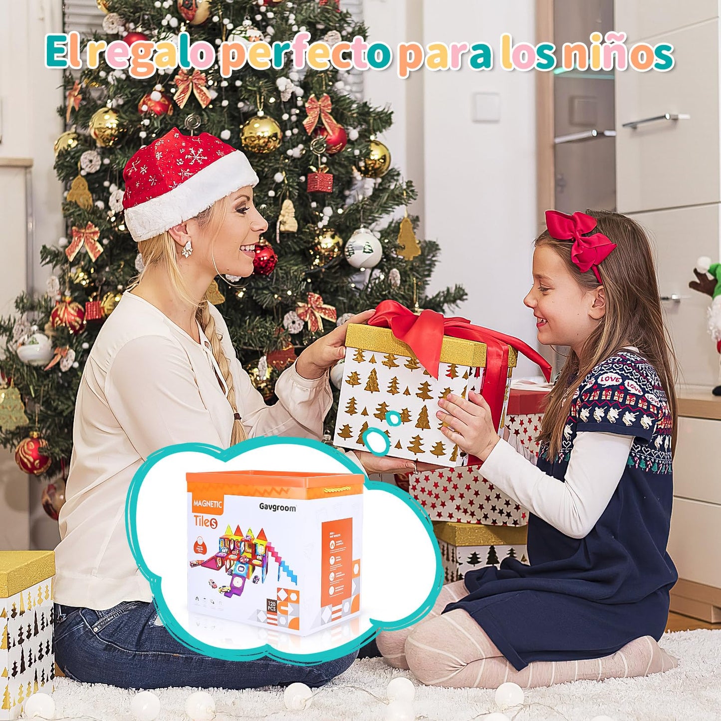 Gavgroom 120-piece Magnetic Building Blocks, Magnetic Toy Magnets Kids Magnetic Blocks STEM Learning Toy Kids Magnet Toy Gift for Boys Girls Building Blocks Children's Toy