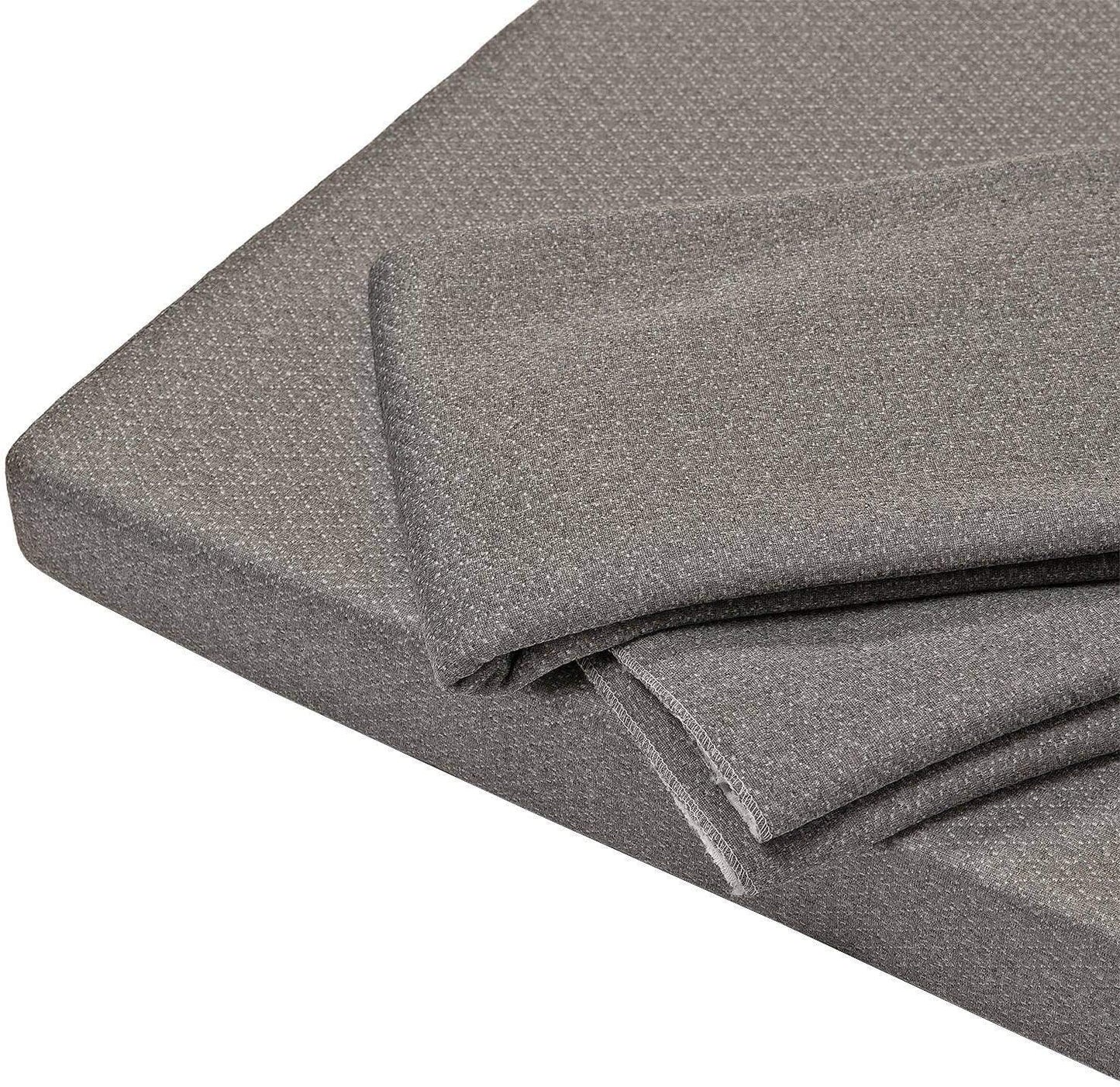 Camper's Delight folding mattress for VW Multivan T5 & T6 | 148 x 185 x 8 cm | Camping mattress with washable cover | Foam folding mattress | Sleep mattress for transporter | Travel mattress in gray color.