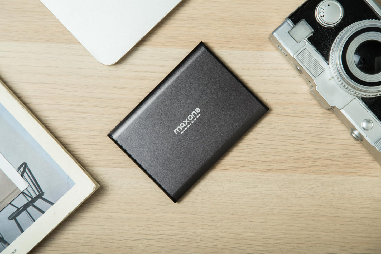 Maxone External Hard Drive Portable 1TB - 2.5 Inch USB 3.0 Backups HDD Portable for TV, PC, Mac, MacBook, Chromebook, Wii U, Laptop, Desktop, Windows (1TB, Grey)
