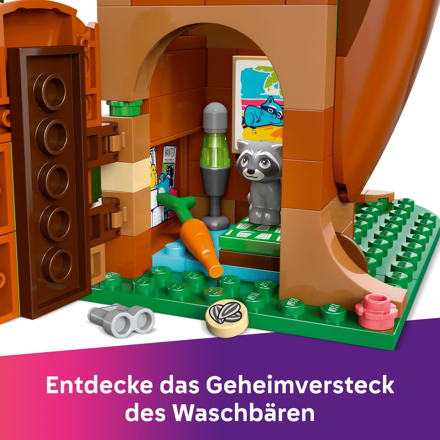 LEGO Friends Treehouse - building set with 2 animal figures, 4 minifigures, a garden, and toy food accessories - popular gift for girls and boys ages 8 and up - 42652