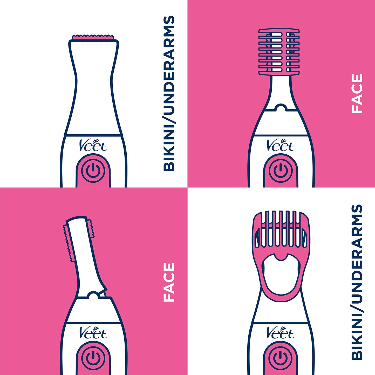 Veet Precision Trimmer Beauty Styler for Women, for sensitive skin