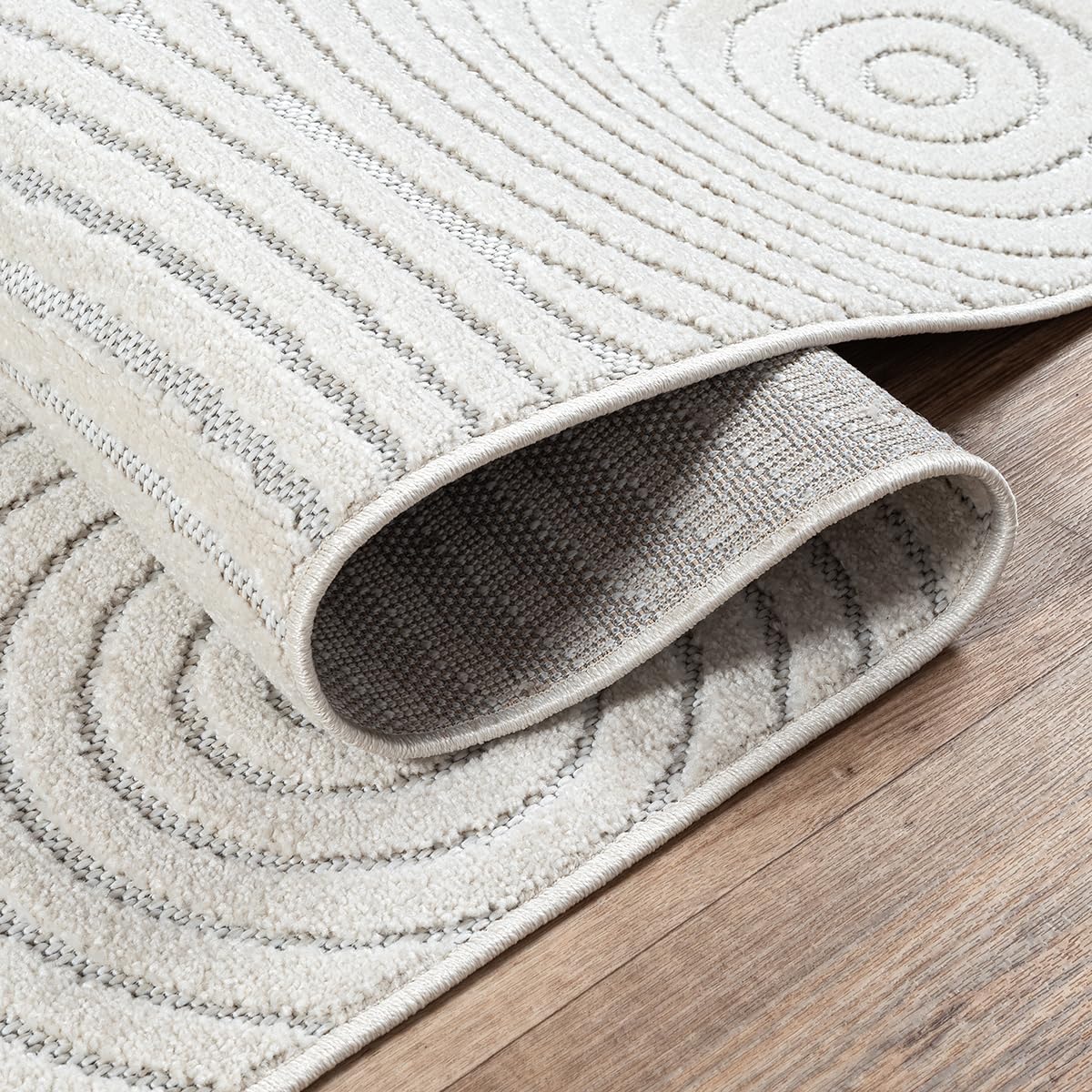 the carpet Santo Plus - High-quality outdoor rug, suitable for living room, bedroom, and terrace, weatherproof, durable, and easy to care for, cream, 80 x 250 cm