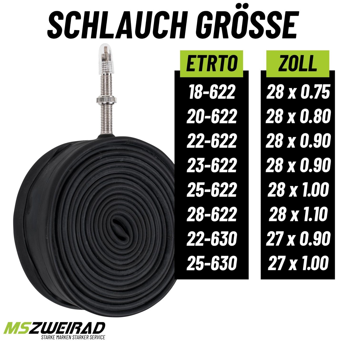 2-pack Schwalbe bicycle tube SV15 40mm 28 inch (18/28-622/630) including 3 MSZweirad tire levers