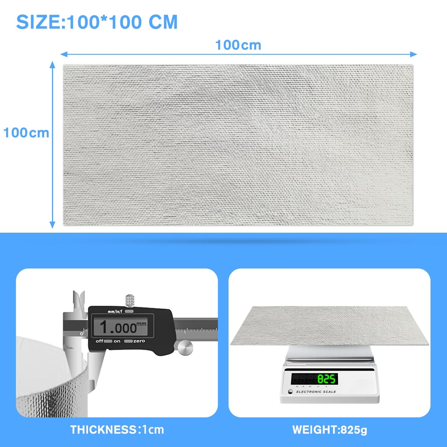 COKACA Ultra Thick Aluminum Foil, Extra Strong, Insulation Heater made of High Silicate Content Material, Self-Adhesive Heat Protection Mat suitable for self-adhesive thermal insulation film.