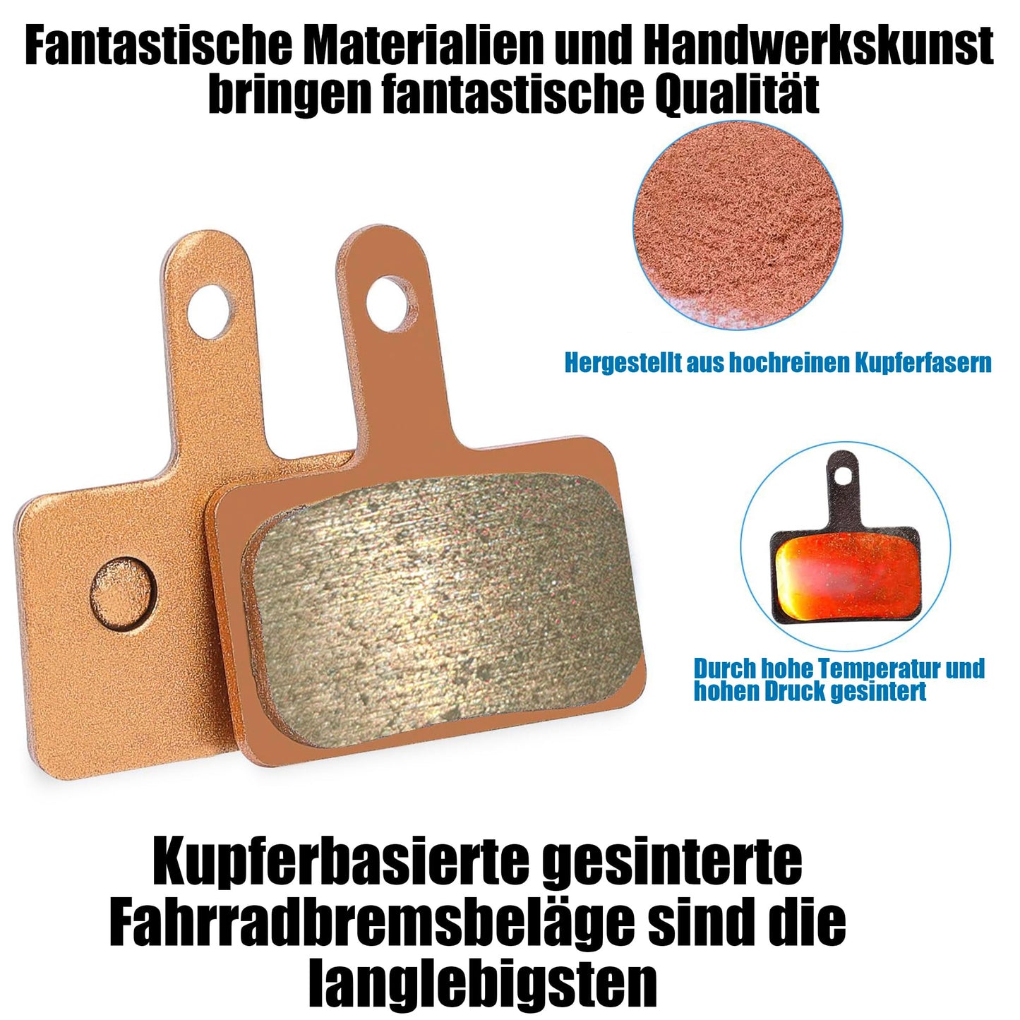 4 pairs of copper-based sintered MTB bike brake pads, suitable for ebikes, scooters, electric scooters, and electric bikes. Compatible with B01S Trp Tektro MT200 M355 M446 M315 M365.