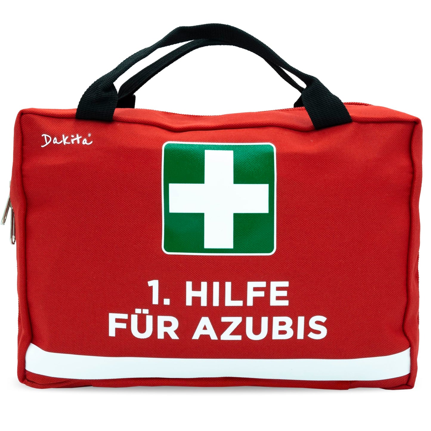 Dakita First Aid Kit for Trainees - Funny gift for starting training or exams - 28x18x8 cm - red, empty