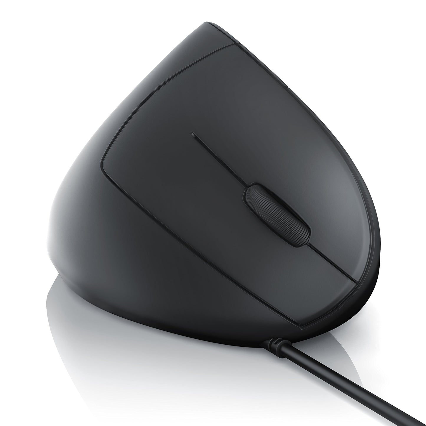 CSL - Optical Mouse - vertical design - ergonomic - prevents mouse arm tennis elbow - gentle on the arm - 5 buttons Black