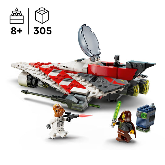 LEGO Star Wars Jedi Bob's Starfighter, construction toy, toy spaceship with bricks, popular character, birthday gift for boys, girls, and all fans aged 8+ 75388