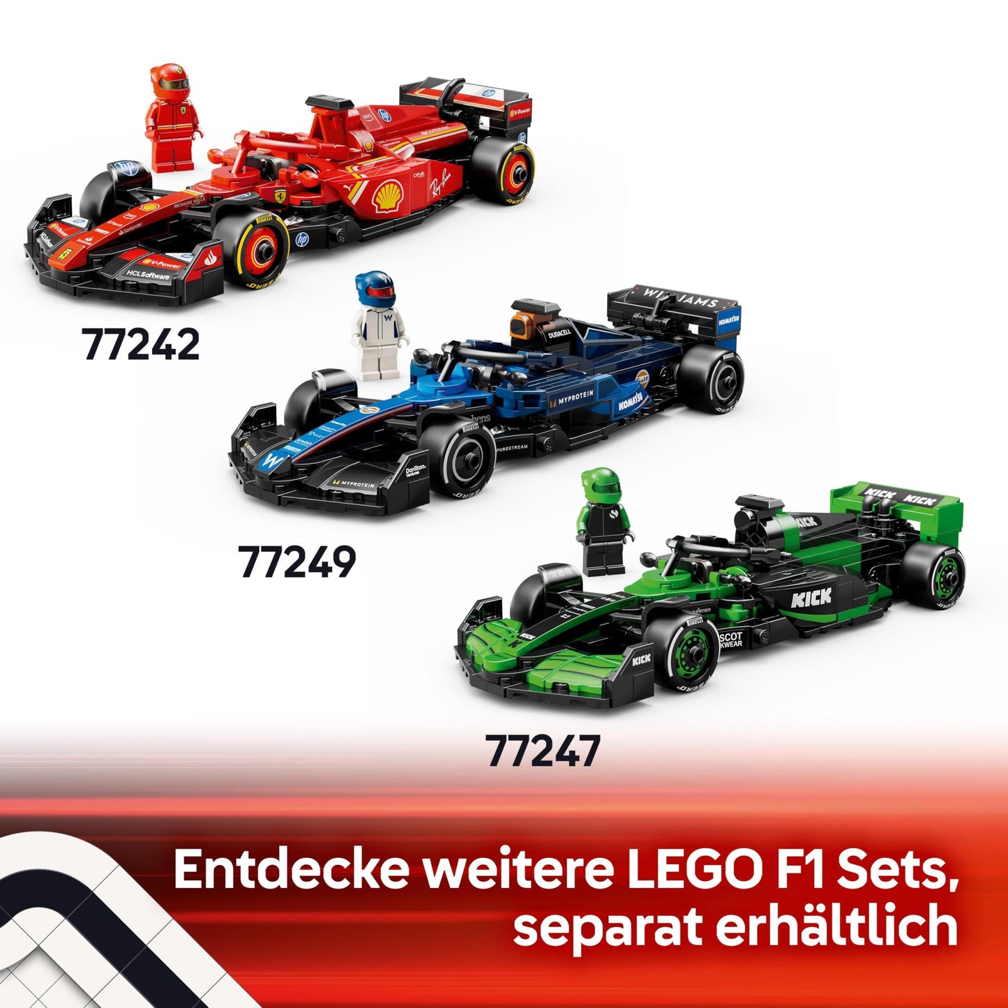 LEGO Speed Champions Aston Martin Aramco F1 AMR24 race car - toy with Formula 1 minifigure to collect - buildable model car for boys and girls aged 10 and up and adult motorsport fans 77245