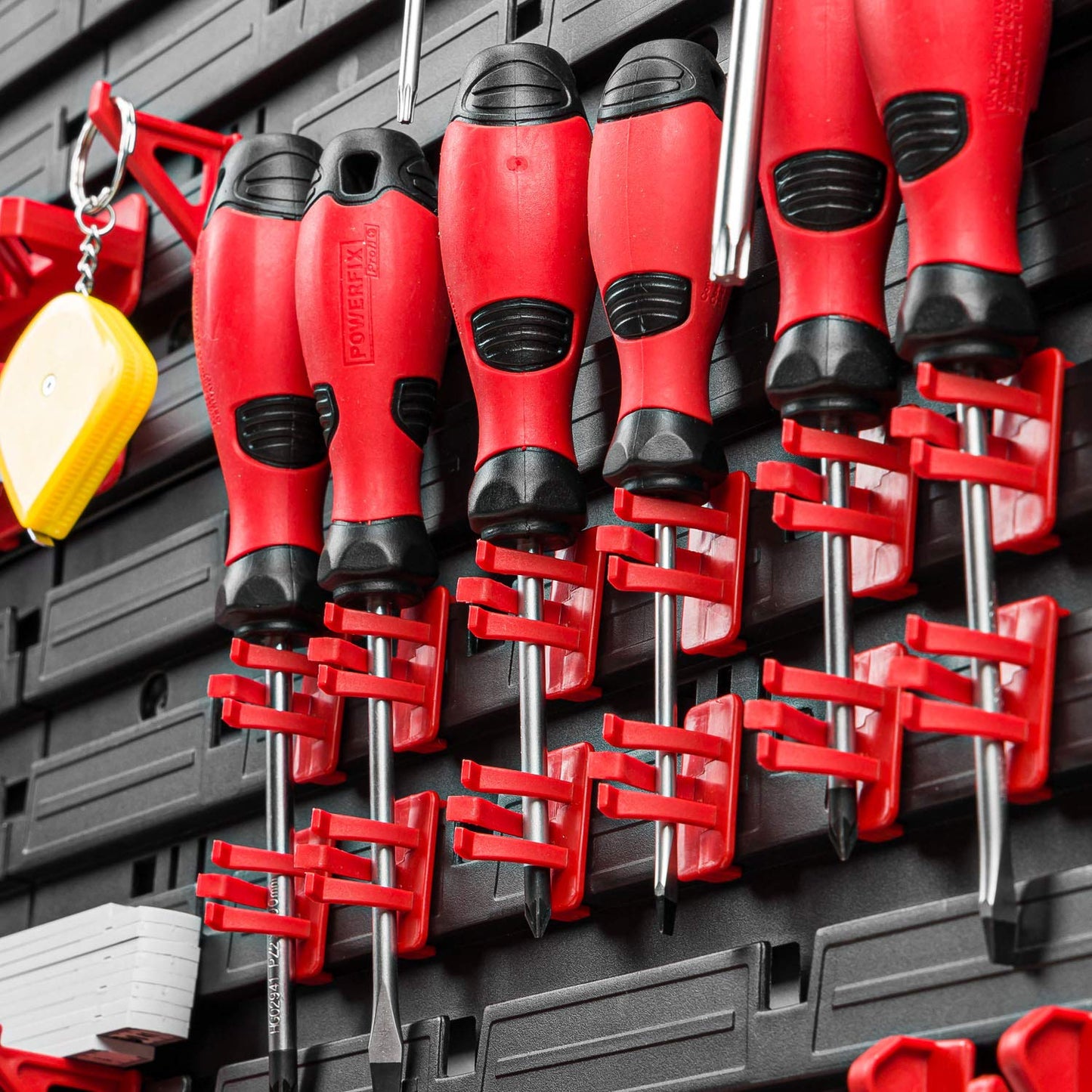 Tool wall storage system - 1152 x 780 mm pegboard with tool holders - Set 55 accessories tool pegboard workshop shelf