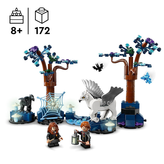 LEGO Harry Potter Forbidden Forest: Magical Creatures Toy with Hermione and Ron figures, includes fantasy creatures like Buckbeak and Thestral, gift for kids, girls, boys aged 8+ 76432