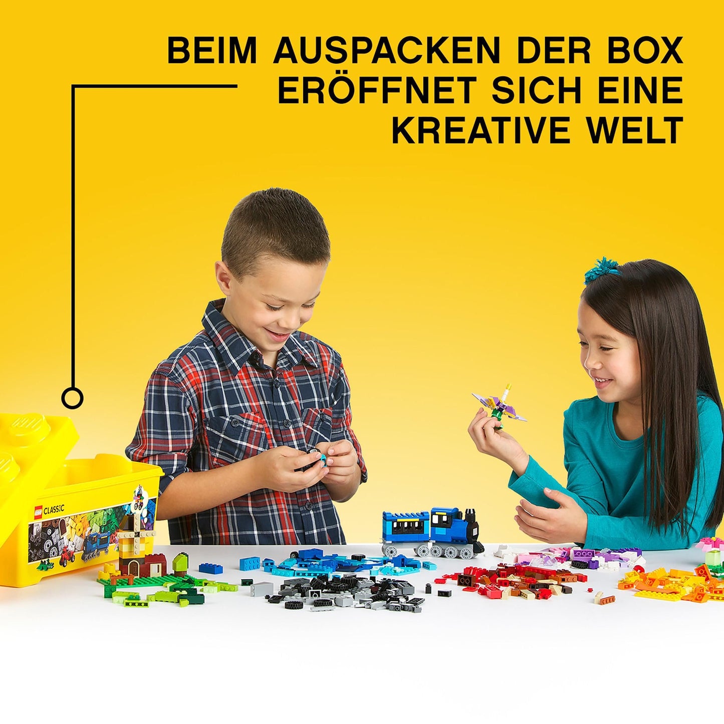 LEGO 10696 Classic Medium Creative Brick Box, building bricks with storage box for kids, gift for boys and girls aged 4 and up