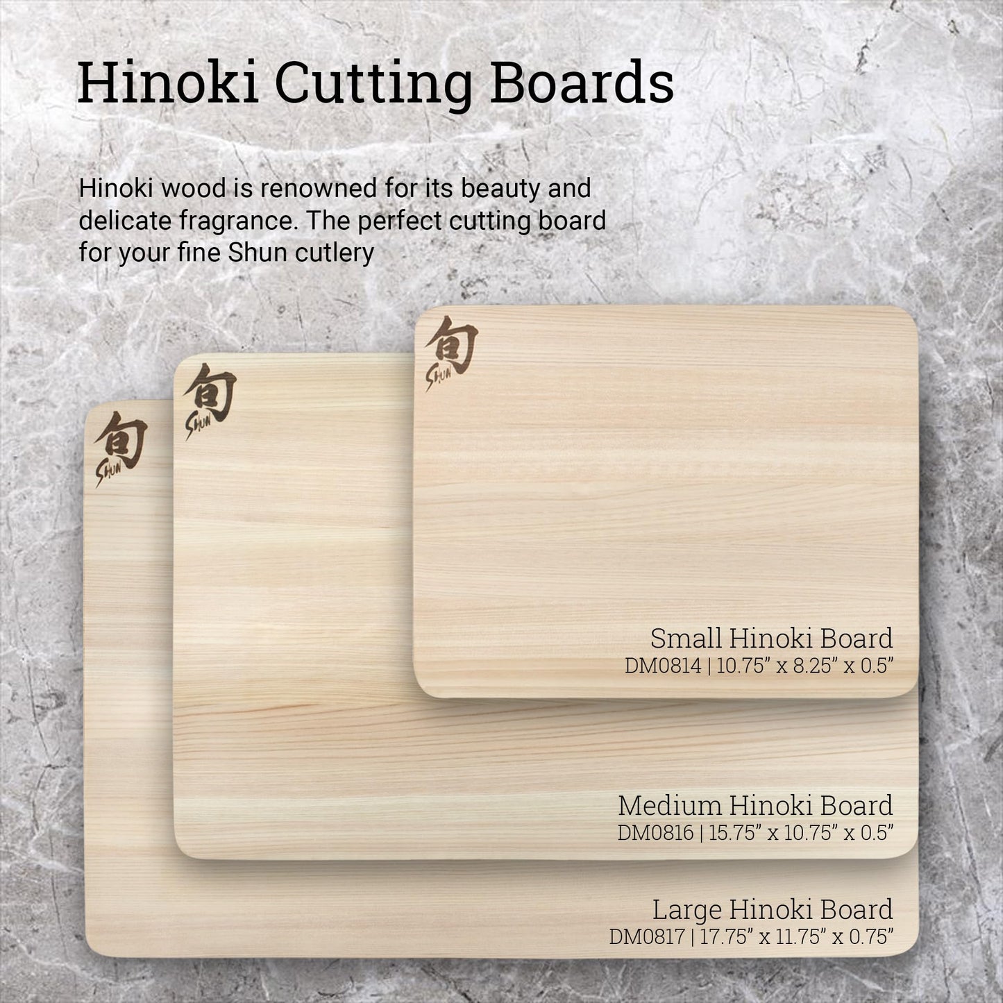 KAI Shun Cutting Board Hinoki, Size M - Japanese Cypress - Dimensions 40.5 x 27.5 x 1.35 cm Cutting Surface Wooden Board for Cutting