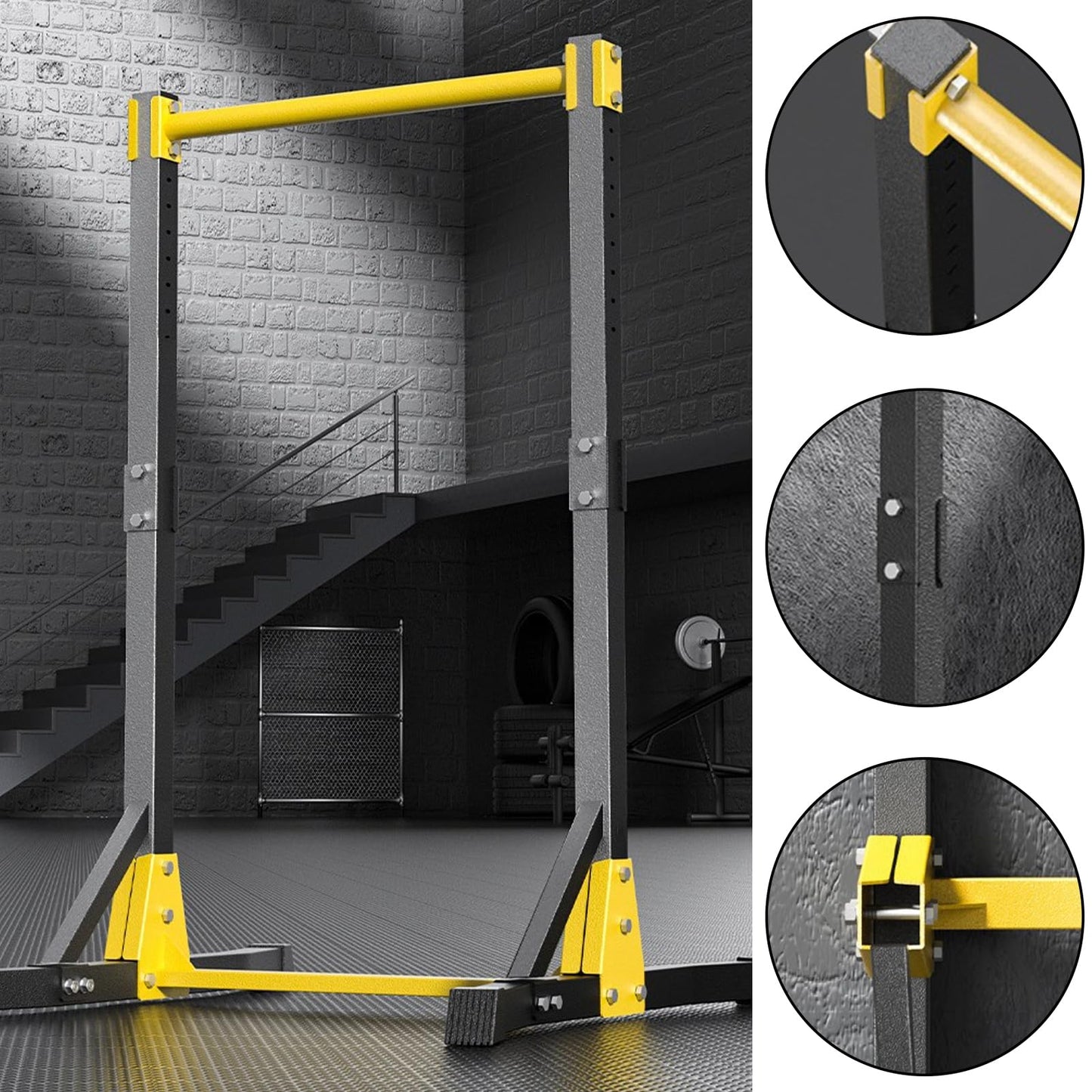 Tinysiry Pull-up Station - 362.9 kg pull-up bar, 11-level height adjustable, Power Tower, portable workout equipment for students, adults, kids.
