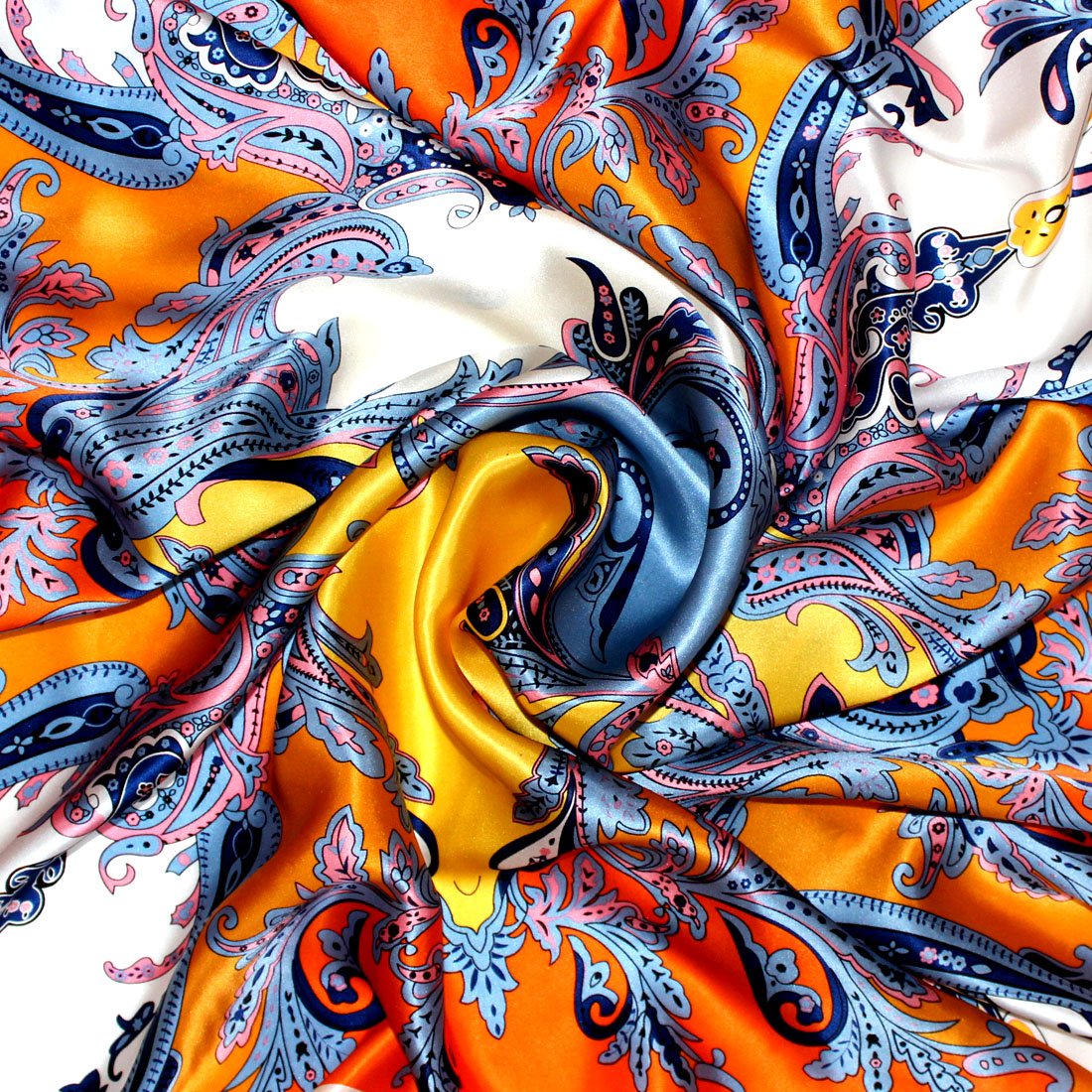 Lorenzo Cana luxury women's silk scarf intricately printed scarf 100% silk 90 cm x 90 cm harmonious colors women's scarf wrap 89023